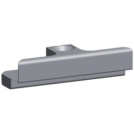 Gâche pour crémone en zamak ferGUard argent® – Jeu de 12 mm – Rainure 7 x 8 x 4 mm – Compatible avec crémones Europa et Fercomatic