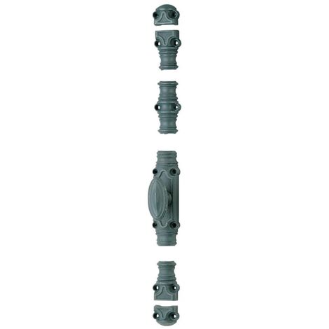 Crémone à bouton RY70 rustique forte – Fonte gris foncé – Dimensions 158 x 46 x 22 mm – Compatible tringle 18 x 9 mm – Jardinier Massard (1/4)