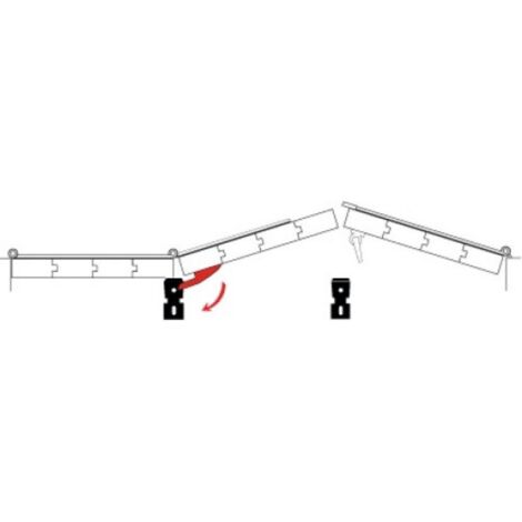 Crochet de rappel 74 x24 mm pour volet pliant en acier phorétique noir (1/3)