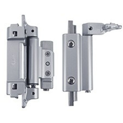 Fapim – Sachet de 2 paumelles oscillo-battant aluminium gris – Épaisseur 3,5 mm – Solution complète pour menuiserie