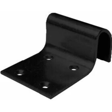 Torbel – Butoir portail noir à visser 90x120 mm – Acier 5 mm – Saillie 55 mm – Percé de 4 trous fraisés pour fixation solide