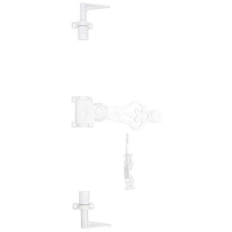 Accessoires rustiques en PVC finition blanc pour espagnolette pour volets aluminium et PVC - TORBEL