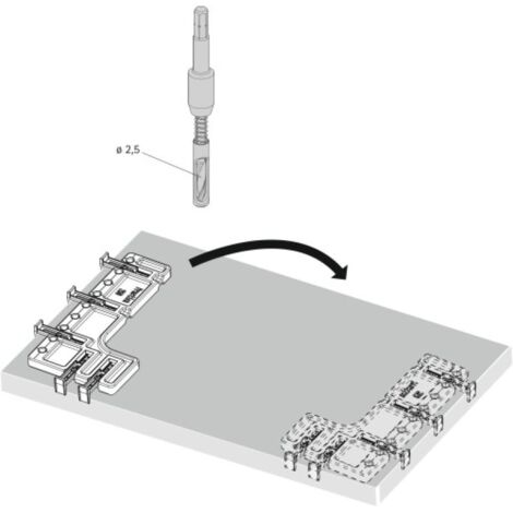 Gabarit de perçage Praktica 250 - pour attache façade AvanTech YOU - HETTICH