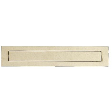 Entrée de boîte aux lettres en laiton poli 300 x 60 mm – Type 454 – Élégance et durabilité pour usage extérieur – Devismes
