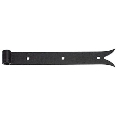 Penture droite � queue de carpe en 35 mm x 4 mm acier phoretique noir 800 mm (1/3)