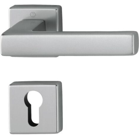 Ensemble de béquille sur rosace Toulon - HOPPE AG - Aspect inox - Bec de cane