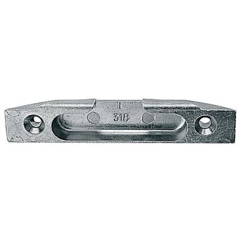 Ferco – Gâche pour crémone 90 x 16 mm en zamak ferGUard argent – Compatible crémones T 16/18 mm – Installation sécurisée châssis bois