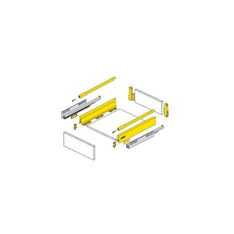 Kits partiels Innotech Atira - tiroir casserolier avec tringles hauteur 144 mm - longueur 420 mm finition Blanc - HETTICH