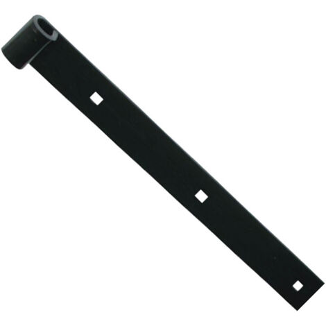Torbel – Penture droite acier phorétique noir 400 mm – Trous carrés 6,5 mm – Pour volets rigides – Décor noir élégant