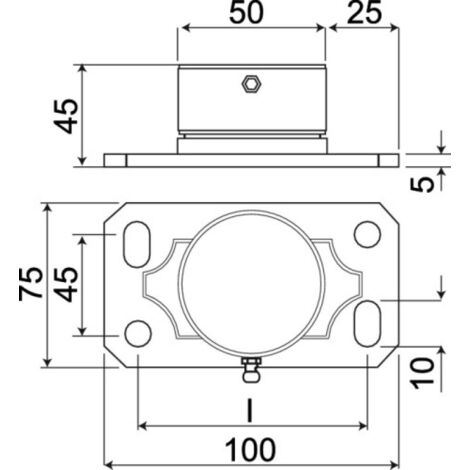 Pivot bas sur platine type 87 PST-M – Compatible tubes ronds/carrés 40-50mm – Charge max 350kg – Pose en applique sur portail standard – Communello
