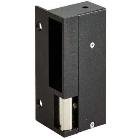 Gâche électrique en applique pour serrure verticale, à contact stationnaire, aluminium, droite - MÉTALUX