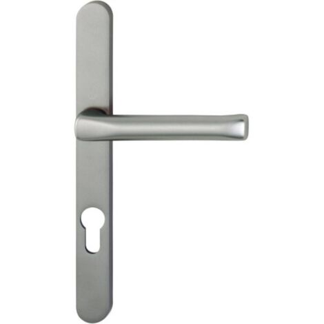 Béquille double sur plaque étroite entraxe 70/195 mm ligne Atlanta clé I finition blanc RAL 9010 porte 68/77 - HOPPE
