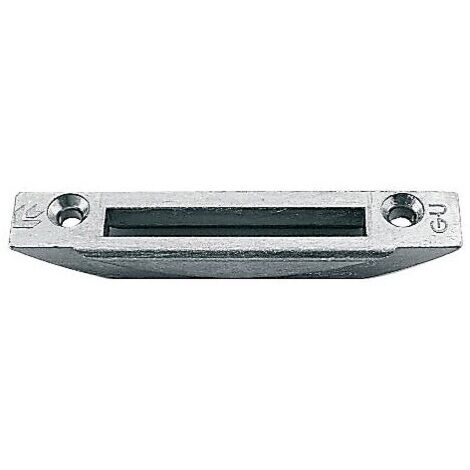 Ferco – Gâche pour crémone 3220001 – Dimensions 90 x 16 x 11 mm – Zamak traité ferGUard argent® – Entaillage 16 mm décalé