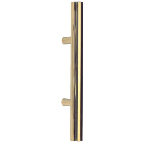 Bâton de maréchal droit en laiton 440 mm – Entraxe 200 mm – Diamètre 40 mm – Fixation solide pour applications professionnelles – Cuivrinox