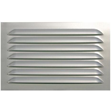 Grille en aluminium anodisé non percée sans moustiquaire 400 x 250 mm (1/2)