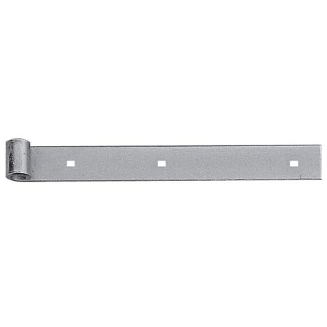 Torbel – Penture droite acier zingué 1200 mm – Trous carrés à 7 cm de l'axe – Installation facile et sécurisée – Pour bois dur