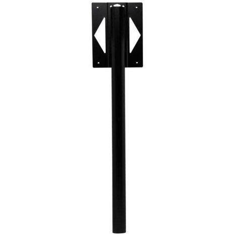 Renz – Pied de boîte aux lettres en aluminium noir H.116 x L.33 x P.5 cm – Finition mate – Pour fixation sur sol dur (1/2)