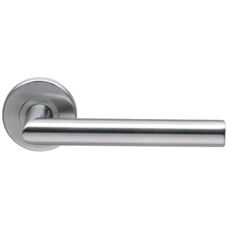 Béquille double droite en inox 304 sur rosace ronde série V EST 21 - NORMBAU