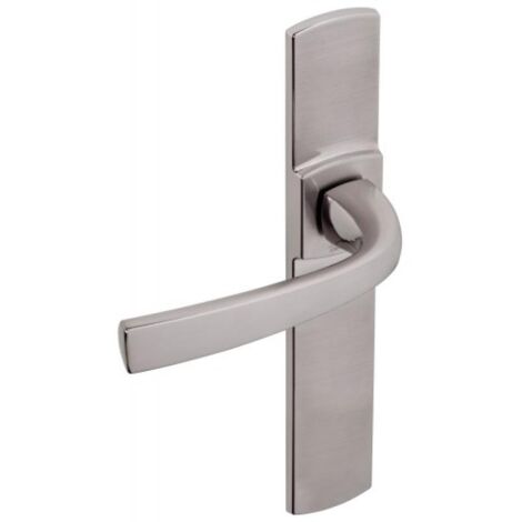 Béquille double MUZE sur plaque 195 mm clé I pour porte épaisseur 48 à 53 mm chromé velours - VACHETTE (1/5)