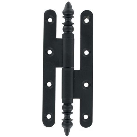 Paumelle standard pour menuiserie bois rustique N1/3 - Hauteur totale : 140 mm - Largeur totale : 55 mm - Sens : droite - BROS