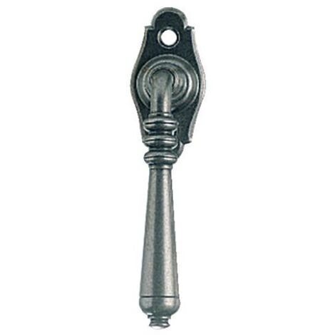 Levier rustique sur rosette finition fer époxy noir carré 7 x 65 mm pour fenêtres ouvrants à la française - BOUVET