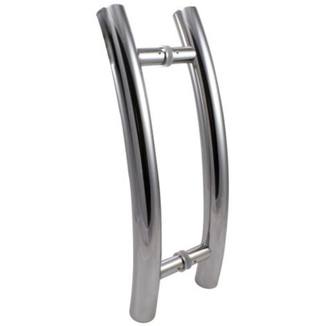 Paire de baton de maréchal cintré inox poli brillant Ø 40 mm - longueur 440 mm entraxe 300mm - Kit d - CUIVRINOX (1/3)