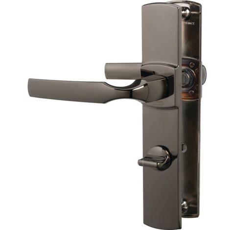 Béquille double sur plaque 195 mm ligne Artis chromé diamant noir condamnation - ASSA ABLOY FRANCE BEZAULT