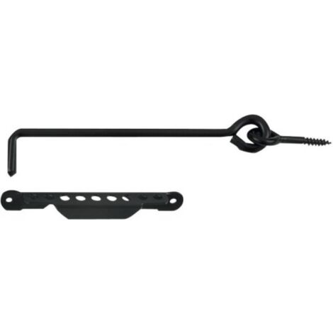 Torbel – Crochet à crémaillère noir 8mm – Acier traité par cataphorèse – Longueur 500mm – Résistant à la corrosion