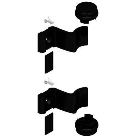 Kit supports droits + bouchons 7329 fintion noir - LA CROISÉE DS (1/2)