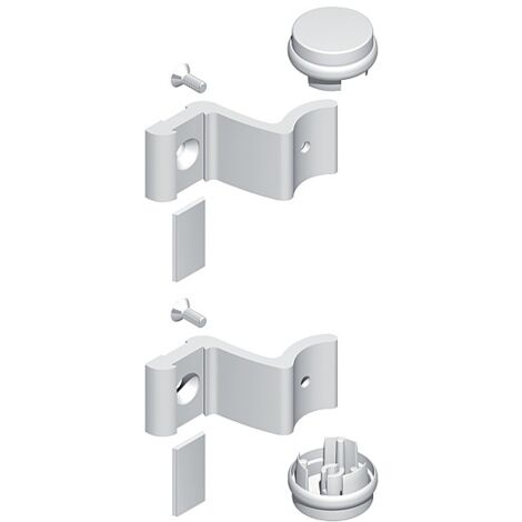 Kit supports droits + bouchons 7329 finition blanc - LA CROISÉE DS (1/2)