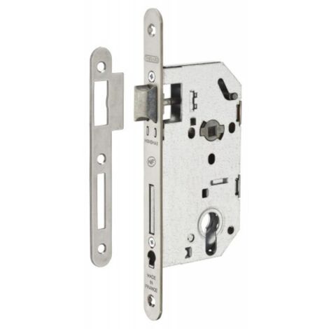 Serrure à larder NF type Monomax axe à 50 mm, fouillot 8 mm, clé I têtière Inox avec gâche - THIRARD (1/3)