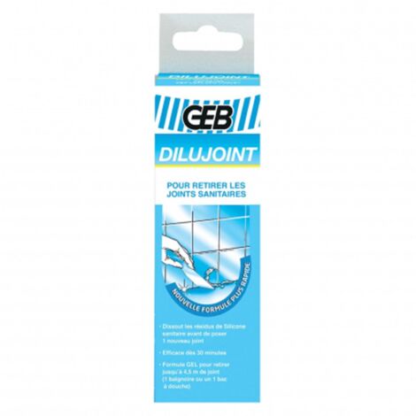 GEB – Pâte dissolvante pour joint silicone 125 ml – Élimine traces de silicone sur bois, verre et plastique – Outil raclette inclus - TUBE 125 ML