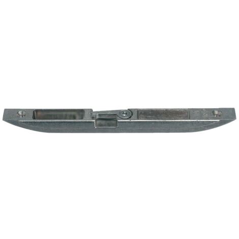 Gâche centrale bois 4 mm – Têtière axe 9 mm – Zamak traité FerGUard argent® – Pour Fercomatic butée réglable droite – G2289300R1 (1/4)