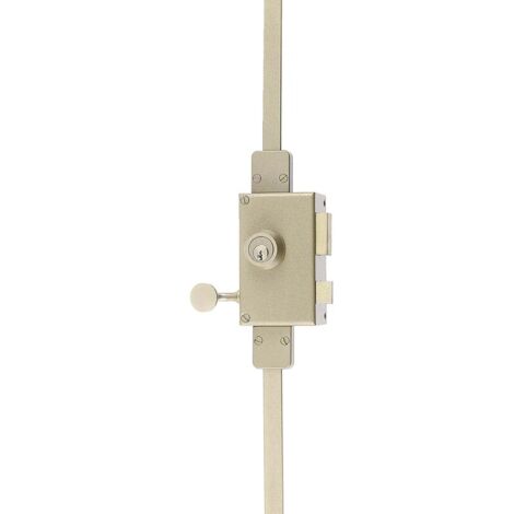 JPM – Serrure multipoint en applique 120x71mm – Acier bronzé – Axe 45mm – Carré 7mm pour modèle à fouillot – Norme A2P (1/2)