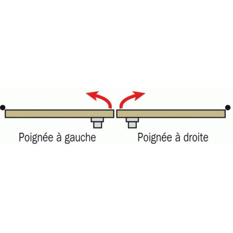 Crémone pompier en applique à poignée rotative et tringle finition blanc droite pour menuiserie bois, aluminium ou PVC - LA CROISÉE DS (1/3)