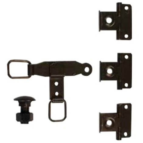 Accessoire de fixation pour crémone – Sachet pour espagnolette plate – Cataphorèse noire – 612S14 – Jardinier Massard (1/5)