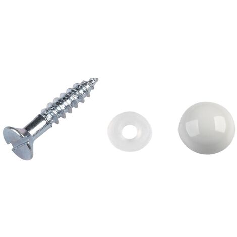Vis de fixation pour plaques et rosaces en porcelaine – Tête fraisée 3,5 x 20 mm – Boîte de 4 unités – Pour pose en intérieur – Merigous