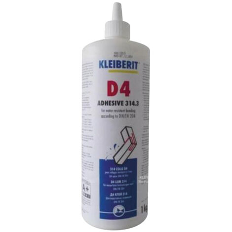 Colle vinylique D4 1 kg – Résistante à l'eau – Pour collage de bois dur et exotique – Séchage transparent – Kleiberit