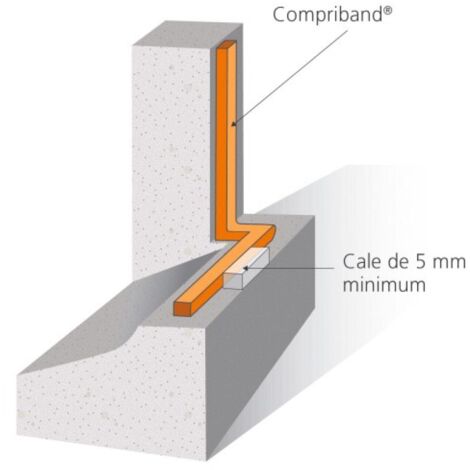 Tramico – Joint adhésif Compriband TRS PC 30mm – Mousse polyuréthane acrylique – Étanchéité 600 Pa – Pour menuiseries extérieures 2m (1/5)