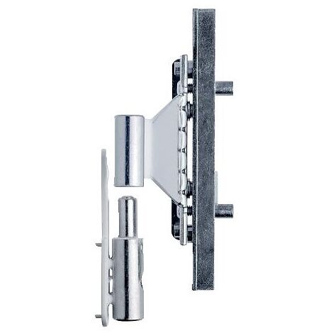Paumelle gauche finition blanc RAL 9010 Ø 16 mm – Capacité jusqu'à 80 kg – Installation sans dégonder – Pour portes en PVC – Otlav