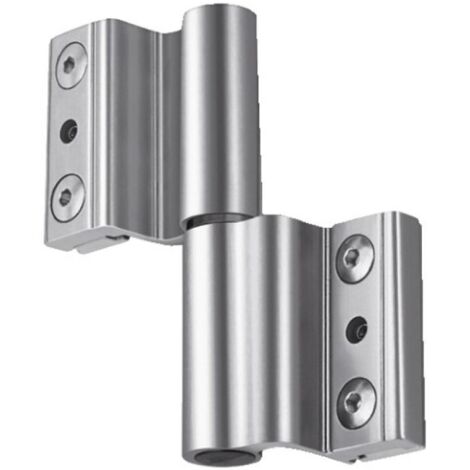 Paumelle à clamer pour porte légère ou porte-fenêtre type Venice Baby gorge européenne de 14 x 18 mm gris alu - FAPIM