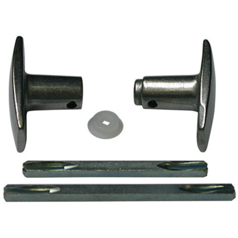 Duval – Bouton double pour porte – Carré fraisé fendu 6/7 – Système de serrage par vis pointeau – Compatible avec divers types de portes