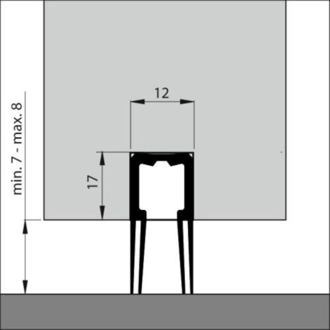 Joint de porte EPDM à encastrer 1130 mm – Rainure 12 x 17 mm – Pour portes intérieures et extérieures – Montage avec ou sans seuil – France Calfeutrage (1/2)