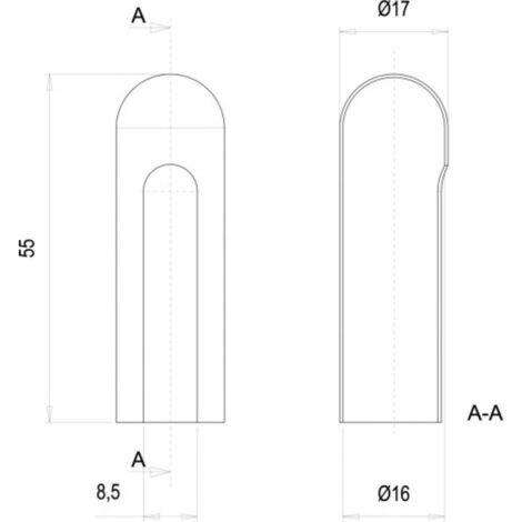 Cache aluminium blanc RAL 9010 pour paumelles Bixacta – Finition esthétique moderne – Pour bois dur – Lot de 2 unités – Otlav (1/2)