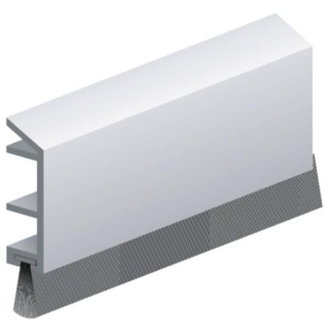 Plinthe en applique à brosse spéciale baie coulissantes type PDS – B coloris blanc - ELLEN