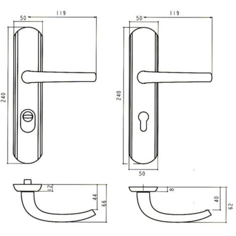 Ensemble de poignées de porte de sécurité SECUMAX - ASSA ABLOY BEZAULT