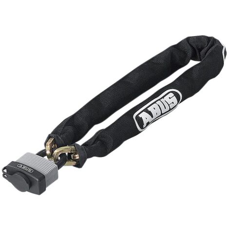 Chaîne acier gainage textile et cadenas anticorrosion - longueur 900 mm - ABUS