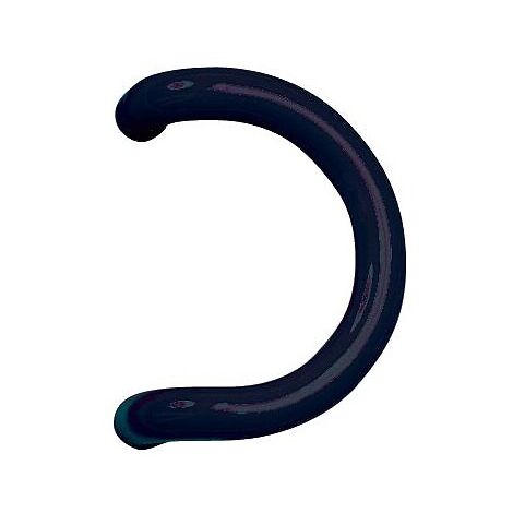 Poignée nylon filetée percée FP - type STG 84 pour porte battante coloris noir 16 RAL 9005 - NORMBAU