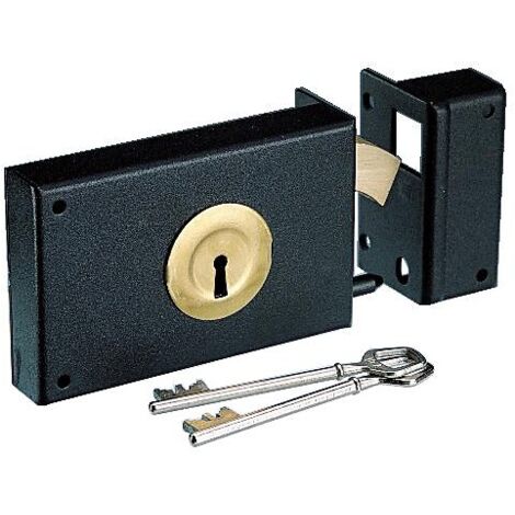 Serrure de porte coulissante en applique horizontale à crocher à 4 gorges 384 000 main gauche - JPM