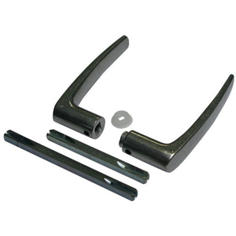 Duval – Béquille double alu 1 porte avec fourreau carré 6x100 et 7x100 – Installation facile – Compatible portes jusqu'à 70mm – 3601232612